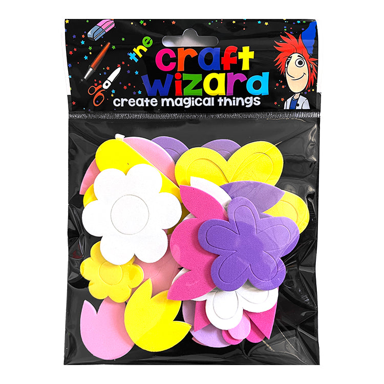 Pastel Hearts And Flowers Foam Sticker Shapes Pack