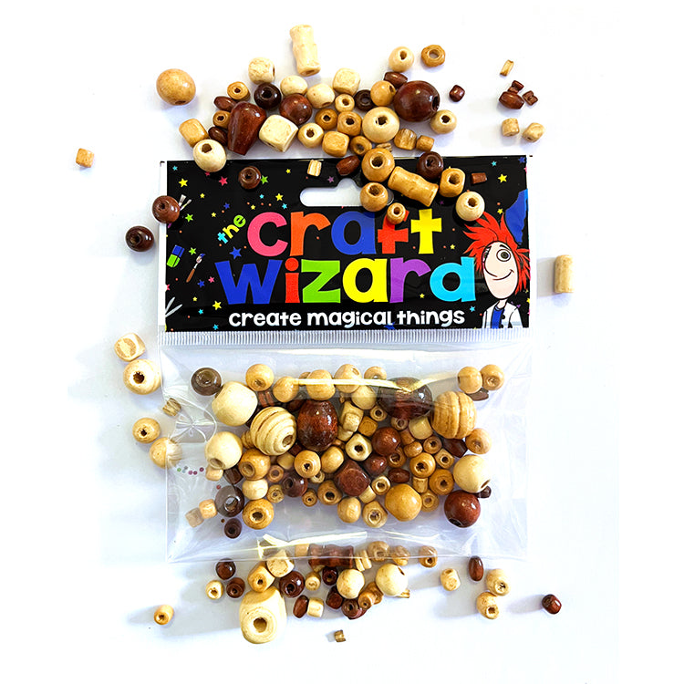 Natural Colours Wooden Beads Value Pack