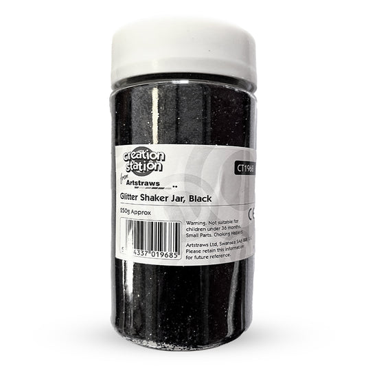 Jumbo Black Glitter Shaker Jar ( 250g )