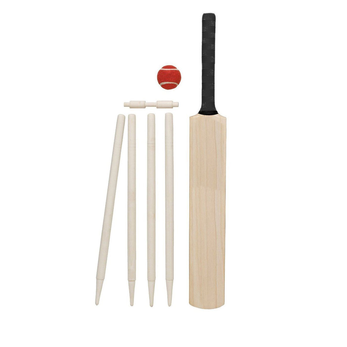Children'S Outdoor Wooden Cricket Bat Set Size 5