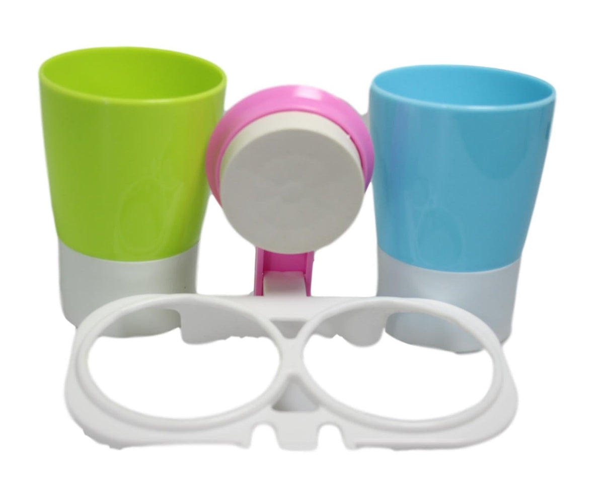 Bathroom Suction Complete Toiletry Care Cup Holder Suction Multi Coloured