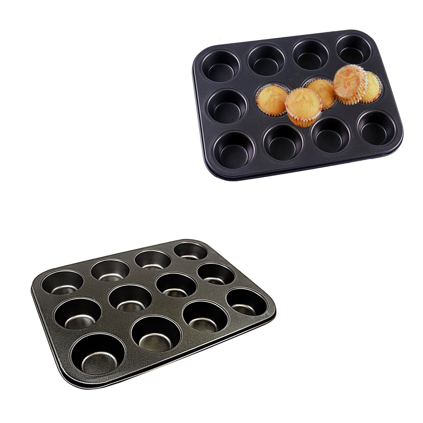 12 Cup Pan Muffin Cupcake Tray Non Stick Moulds 26 x 35 cm 4975 A