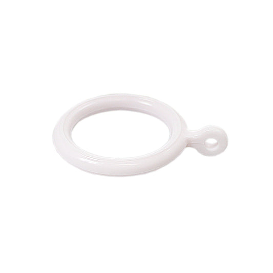 Plastic Shower Curtain Rings White Pack of 10 4778 A