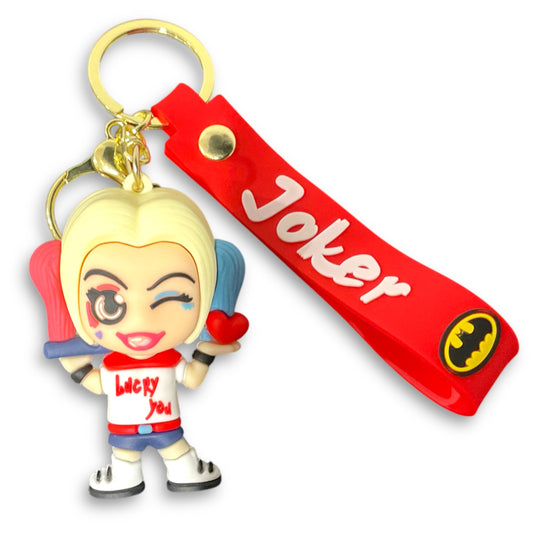 Harley Quinn 3D Silicone Keychain Keyring Pendant