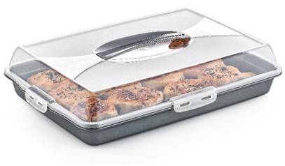 Plastic Cake Pastry Party Brownie Tray Storage Carry Box With Cover 45 X 30 X 10 Cm Assorted Colours