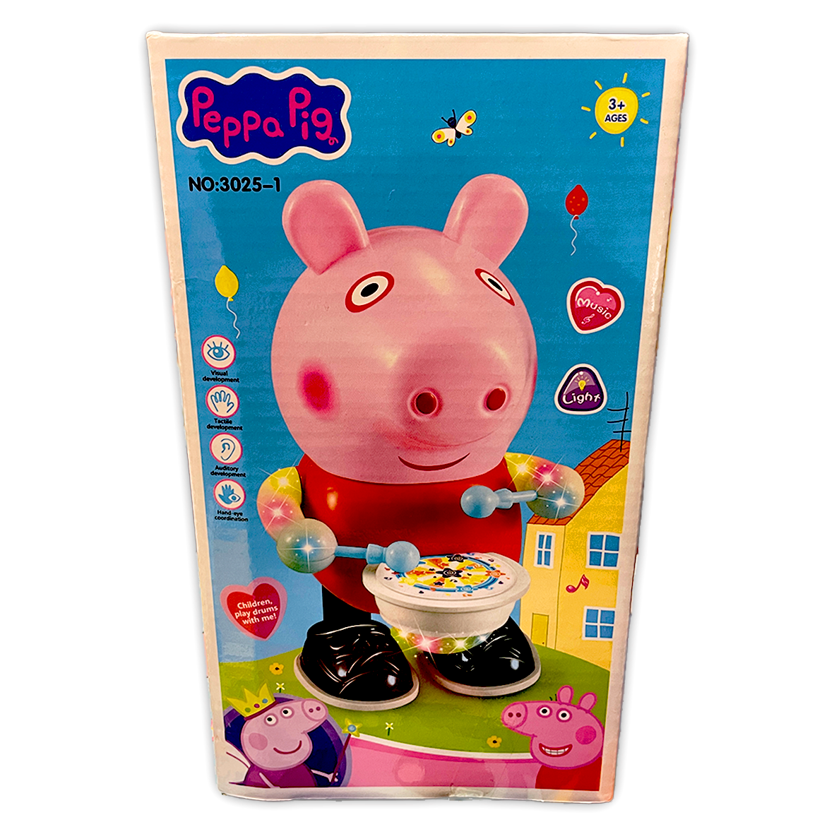 Dancing Peppa Pig Flashing Light & Sounds Drummer