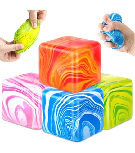 Ripple Cube - 4 Colours Super Sensory Sugar Squish Fidget Squishy Toy