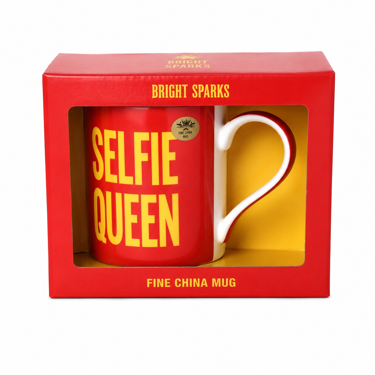 Selfie Queen Mug Gift Set Coffee Tea Mug Red Fine China Microwave Safe