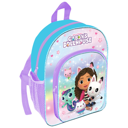 Gabby's Dollhouse Style Backpack Kids Deluxe Rucksack with Zips & Adjustable Straps