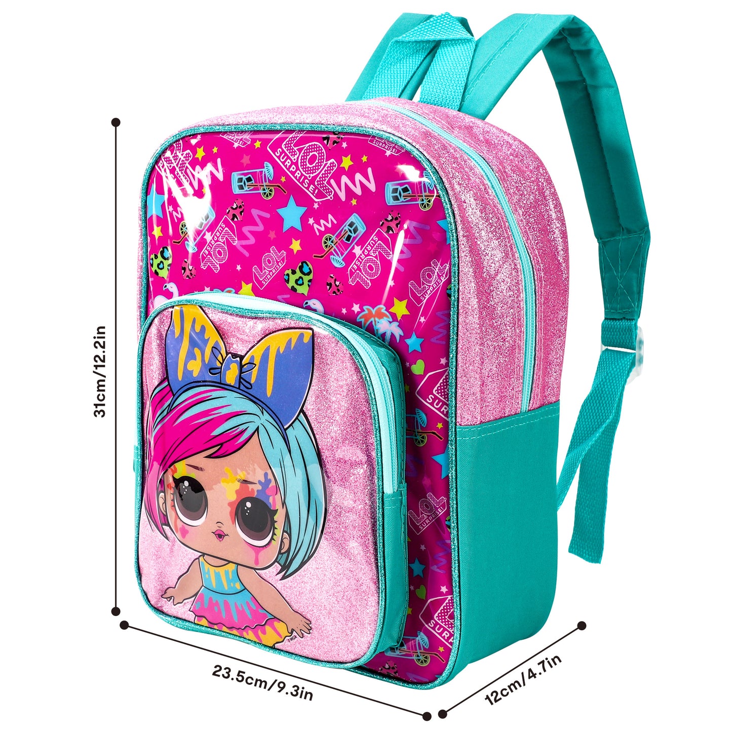 LOL Style Backpack Kids Deluxe Rucksack with Zips & Adjustable Straps