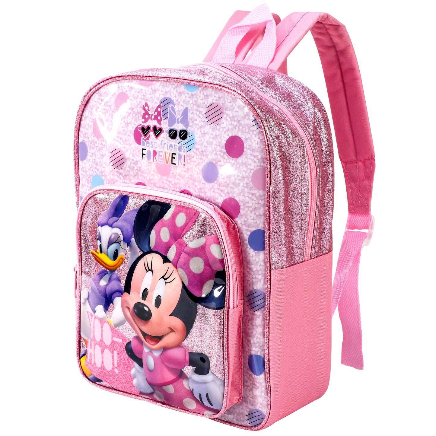 Minnie Best Friends Forever Style Backpack Kids Deluxe Rucksack with Zips & Adjustable Straps