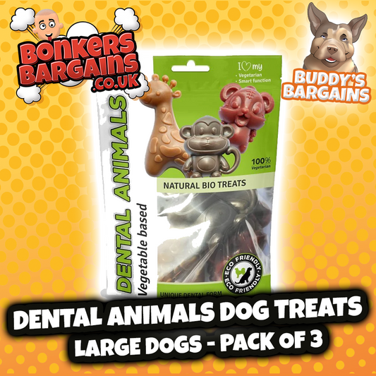 Pet Dog Animal Dental Treats Large Dogs 3 Pack 74946 (Parcel Rate)