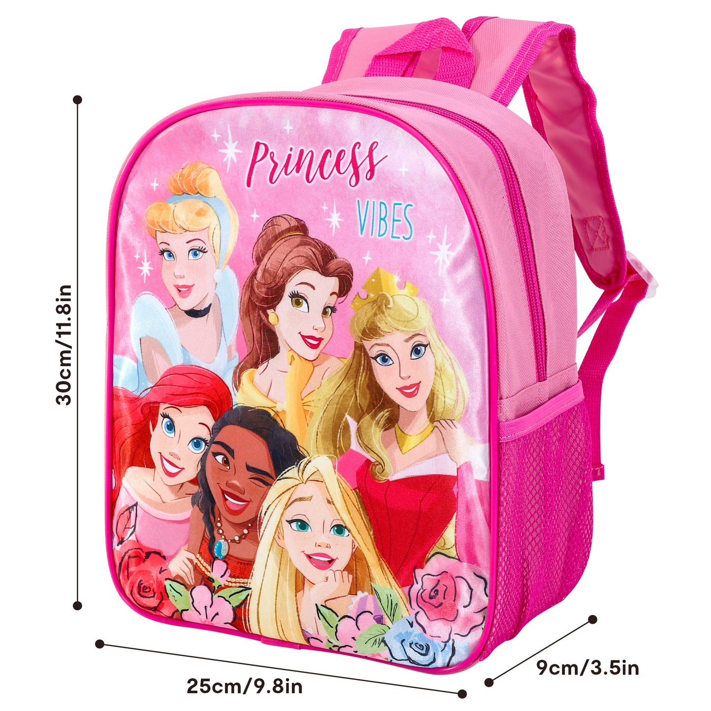 Princess Style Backpack Kids Premium Standard Rucksack with Zip & Adjustable Straps