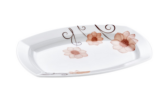 Melamine Oval Service Tray Dinner Plate 21 x 31 cm Assorted Designs ALBDKR213