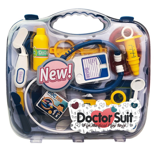 Doctors Set Carry Case - Complete Set Pretend Play - Blue