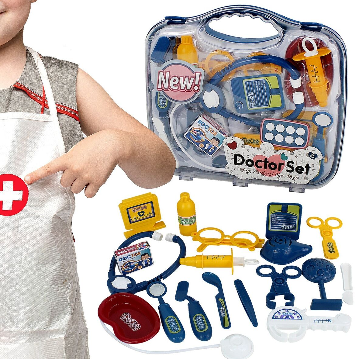 Doctors Set Carry Case - Complete Set Pretend Play - Blue