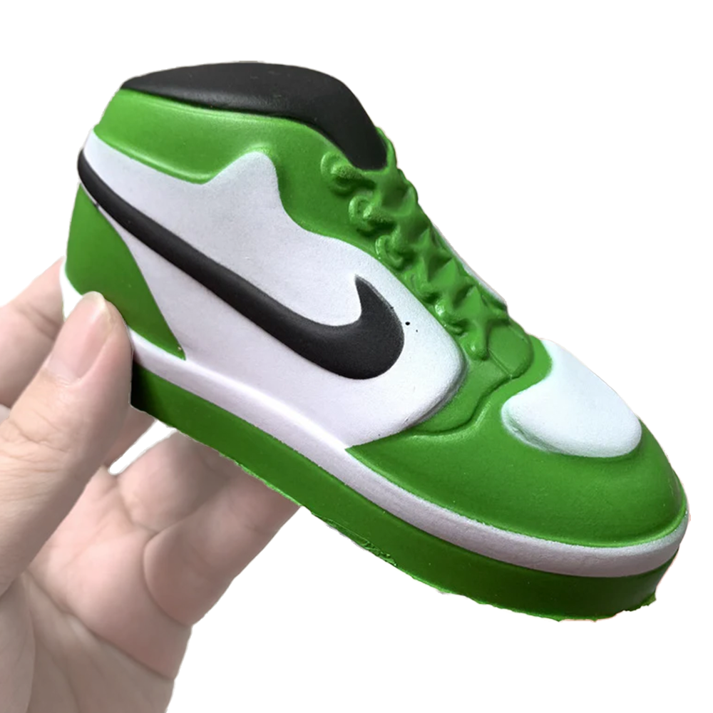 Dunks Sneaker Style Squish Fidget Sensory Anti Stress Squishy Slow Rising Toy - Green
