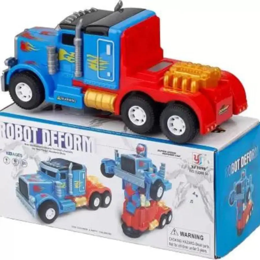 Robot Deform Truck Toy Transforming Car with 3D Lights & Music