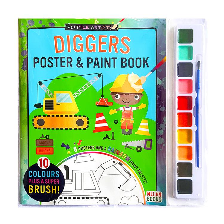 Diggers Poster And Paint Jumbo Activity Set