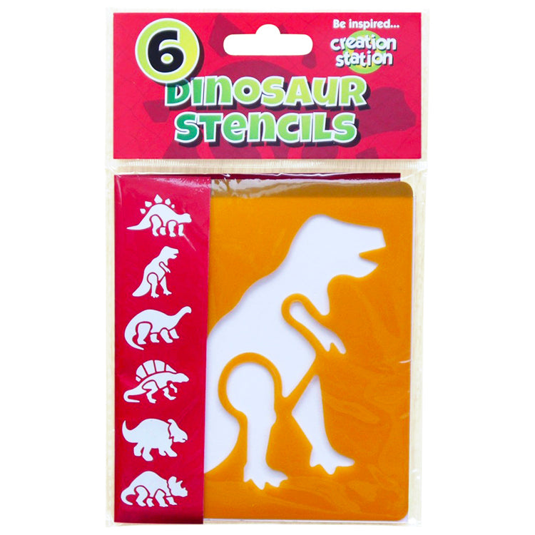 Dinosaur Stencils x 6 ( Craft Clearance Special )
