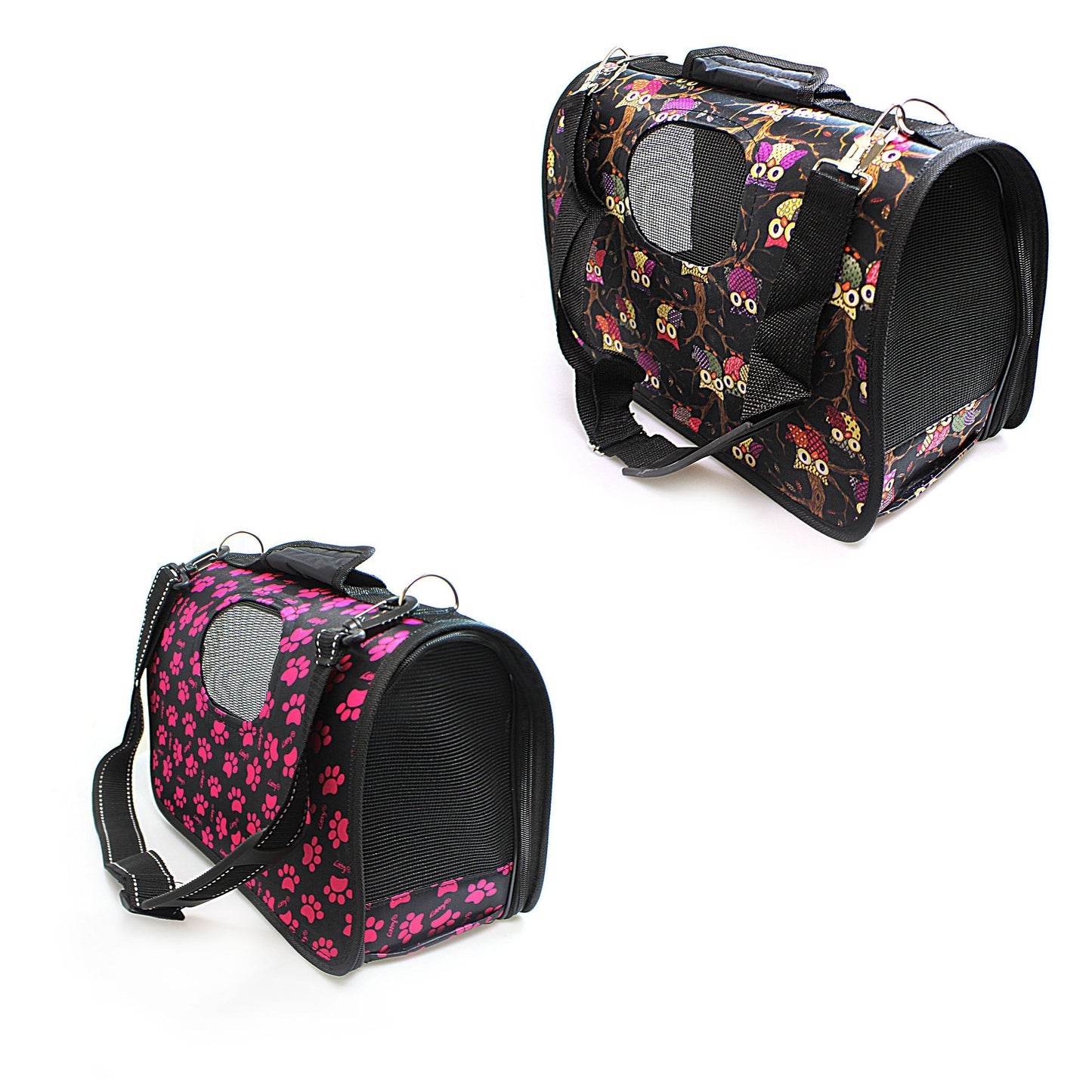 Pet Dog Cat Foldable Carry Case with Handle and Printed Design Assorted Designs 2024