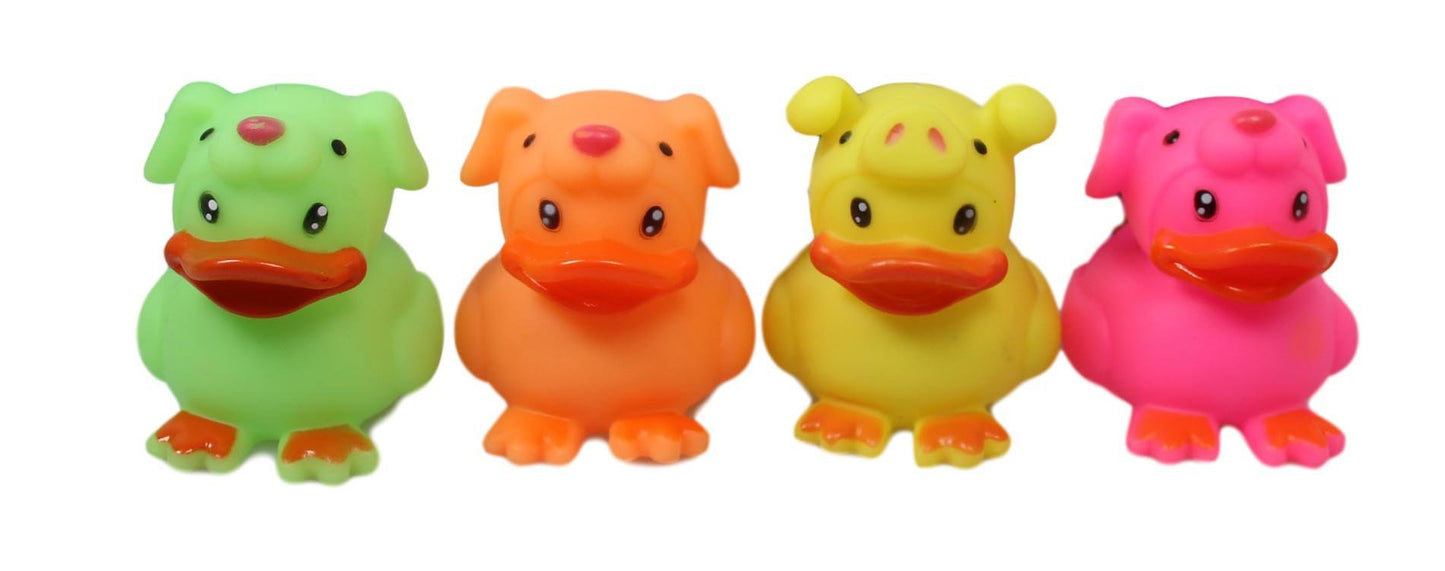 Pet Dog Toy Squeaky Duck in Animal Suit 7 cm Assorted Colours 5367