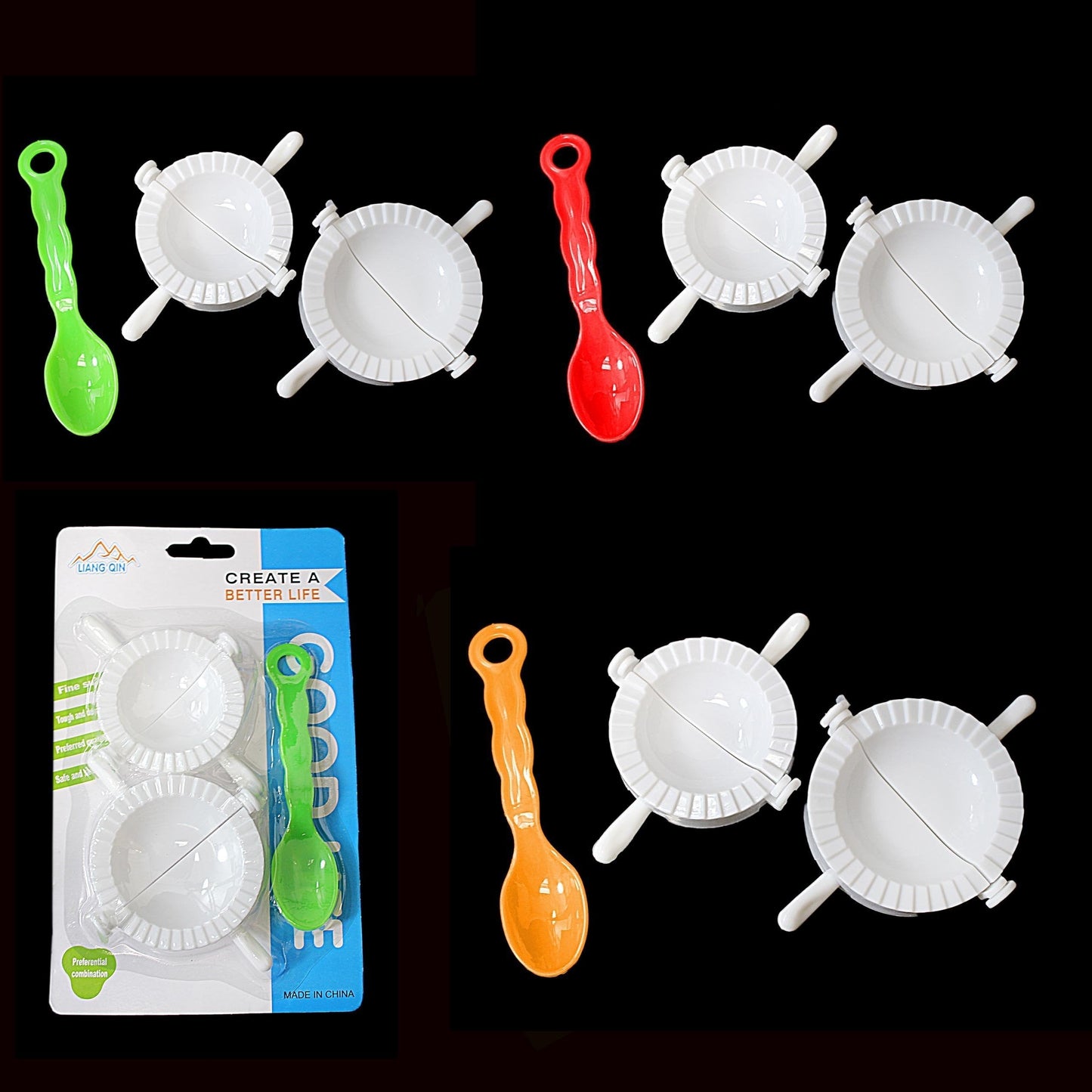 Plastic Dumpling Mould Maker with Spoon 4932