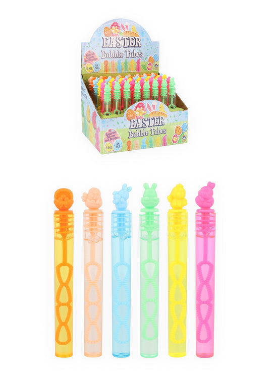Easter Bubble Tubes Assorted Colours 5Ml 48 Pieces Per Bo x