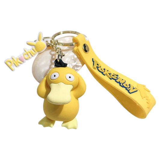 Pokemon Style Psyduck 3D Silicone Keychain Keyring Pendant