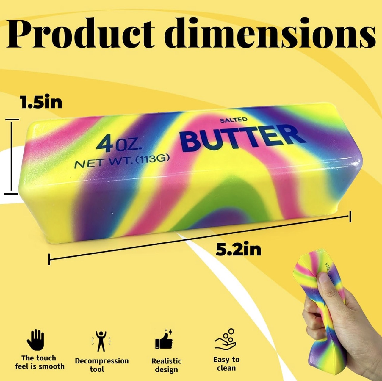 Butter Squishy - Rainbow Limited Edition Sensory Fidget Toy