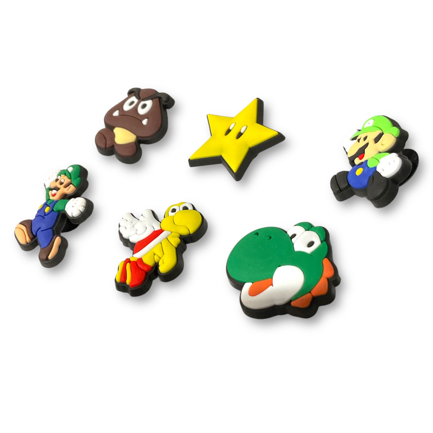 Mario Style Jibbitz Croc Style Shoe Charms - 6 Pack