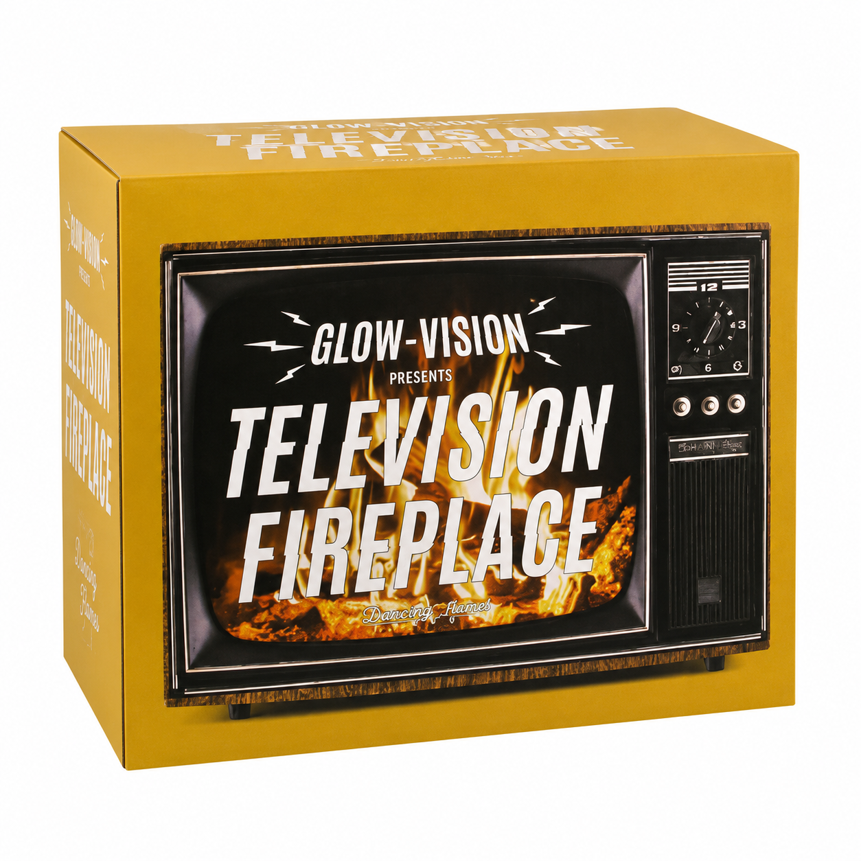 Retro TV  Fireplace Decorative Compact Television with LED Flames