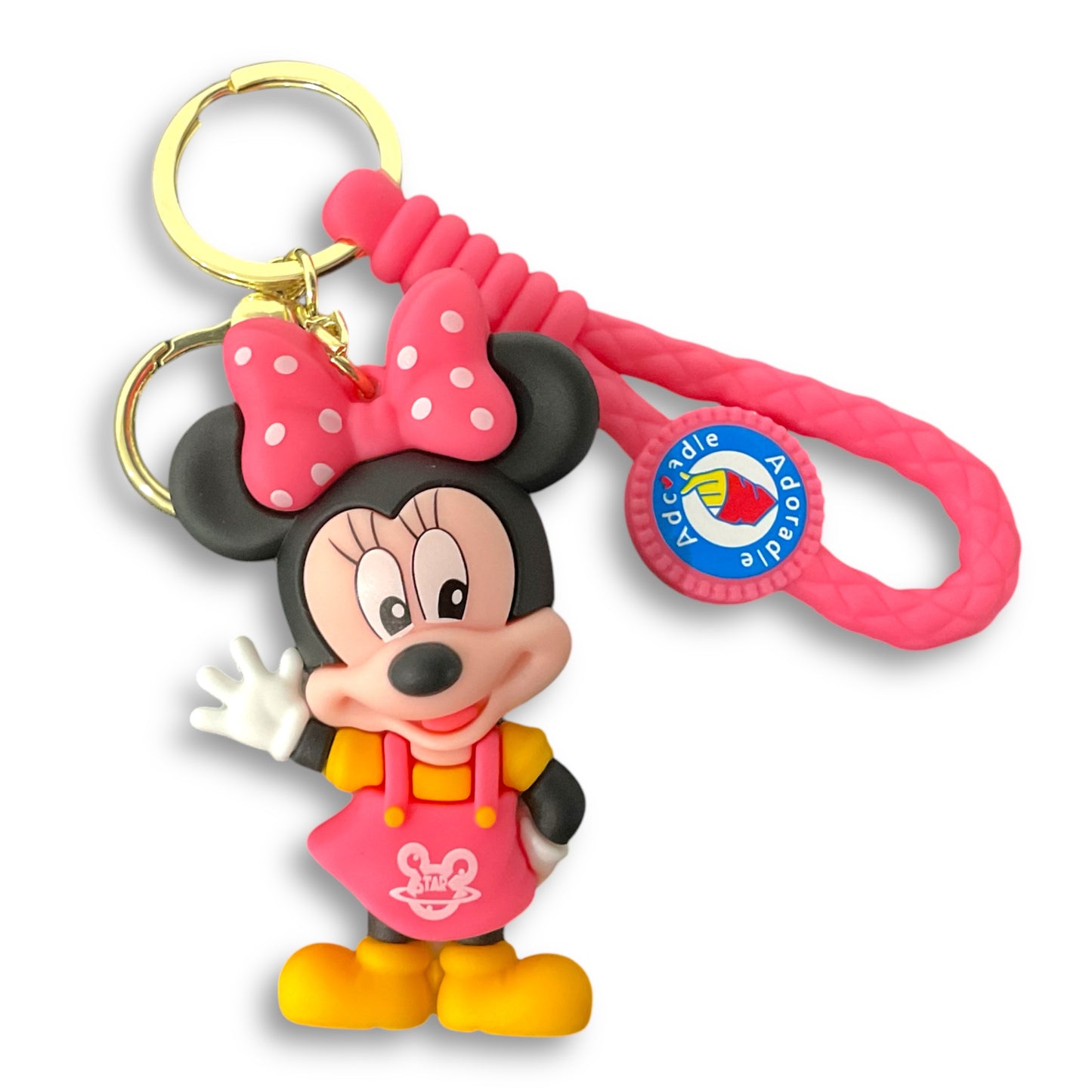 Minnie Dungrees 3D Silicone Keychain Keyring Pendant