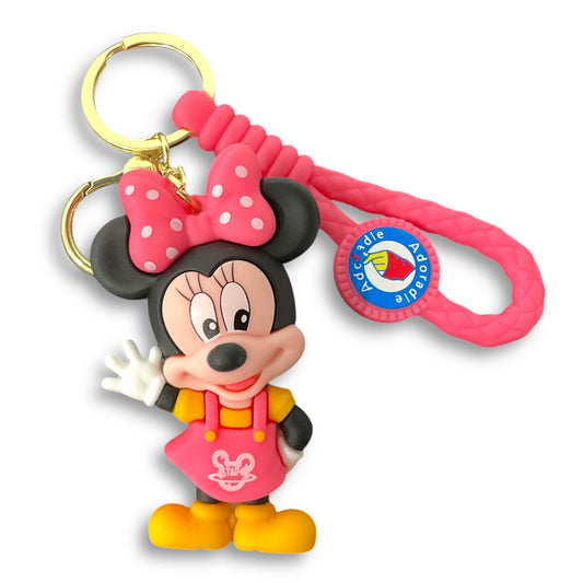 Minnie Dungrees 3D Silicone Keychain Keyring Pendant
