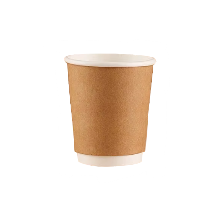 Brown Double Wall Paper Coffee Tea Cups 8Oz 235Ml Pack Of 25