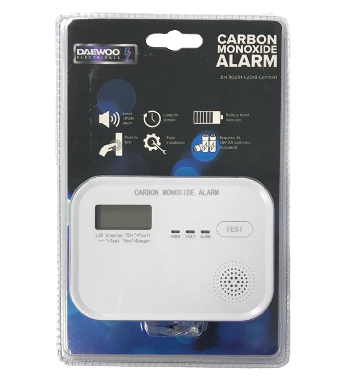 Daewoo Carbon Monoxide Alarm 76 x 110 x 38 mm ELA1391