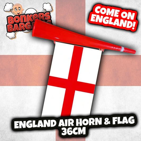 England Air Horn & Flag