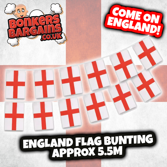 England Flag Bunting 5.5m