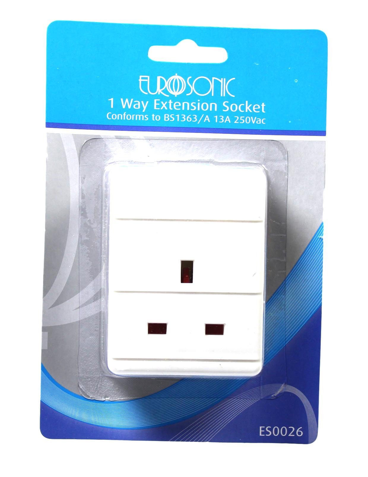 Eurosonic 1 Way Extension Socket Diy Conforms To Bs1363/ A 13A 250Vac