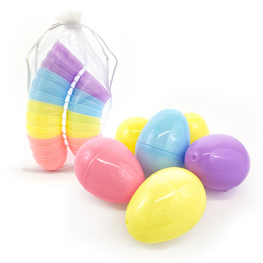 Coloured Fillable Egg Capsules x 12