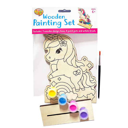 Unicorn Wooden Painting Set With Stand