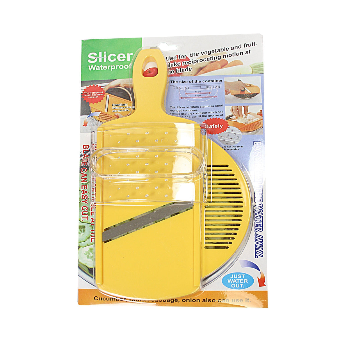 Plastic Flat Mandoline Slicer Assorted Colours