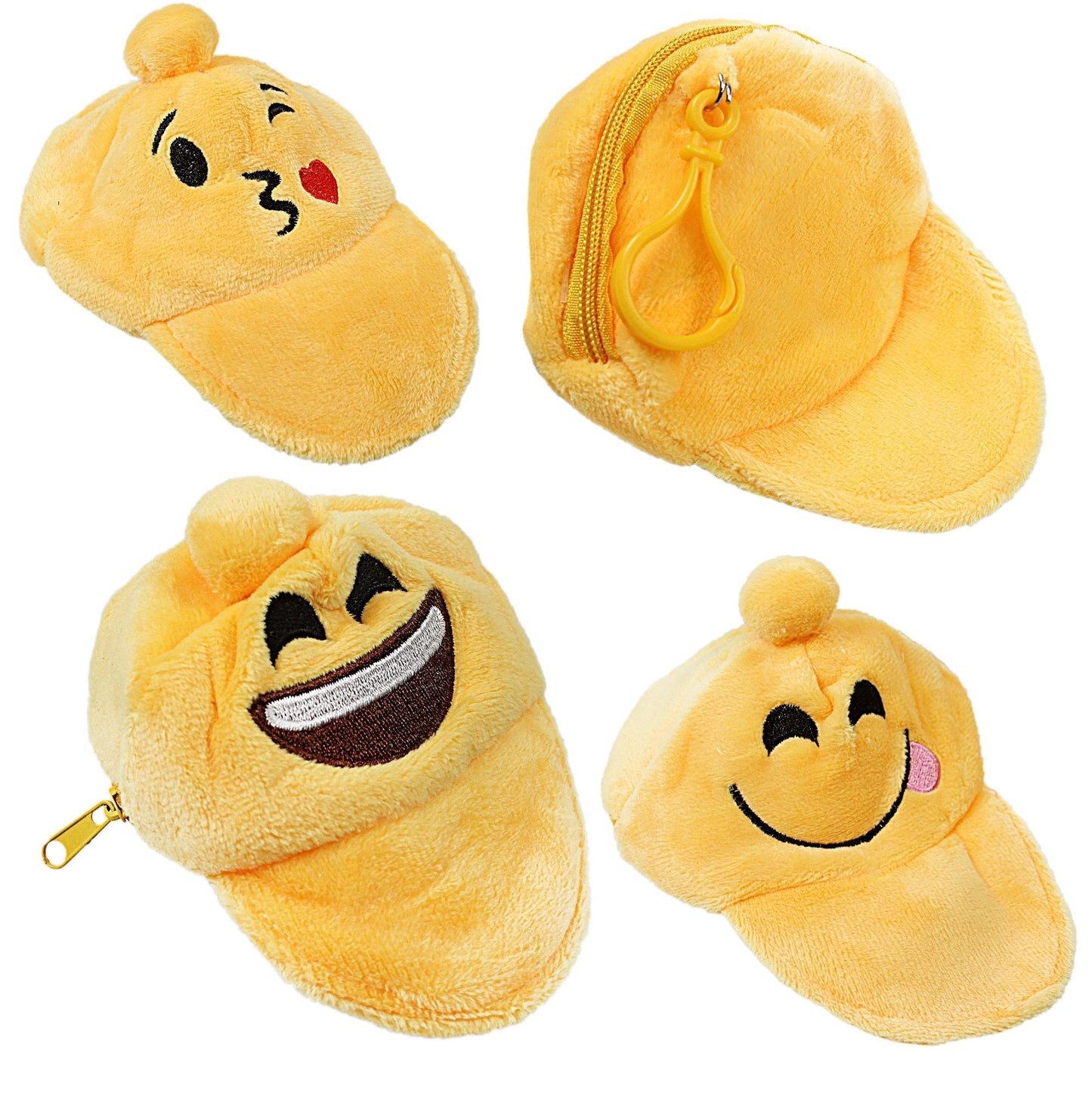 Emoji Soft Hat Cap Shaped Coin Purse 9 cm Assorted Designs 4956 p