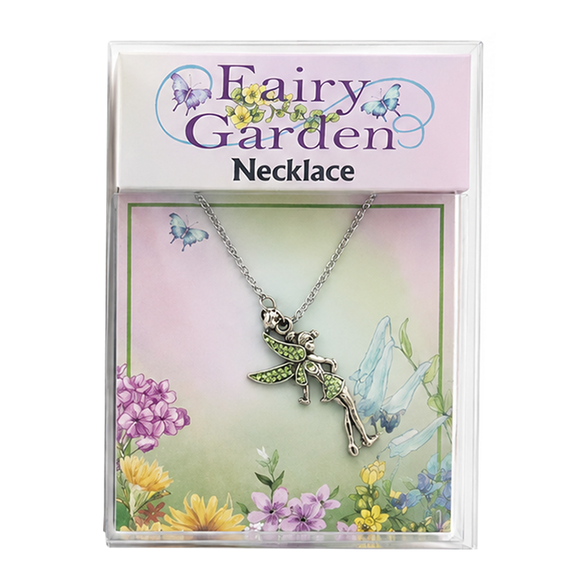 Fairy Garden Necklace with Diamantes in Display Box - Assorted Colours