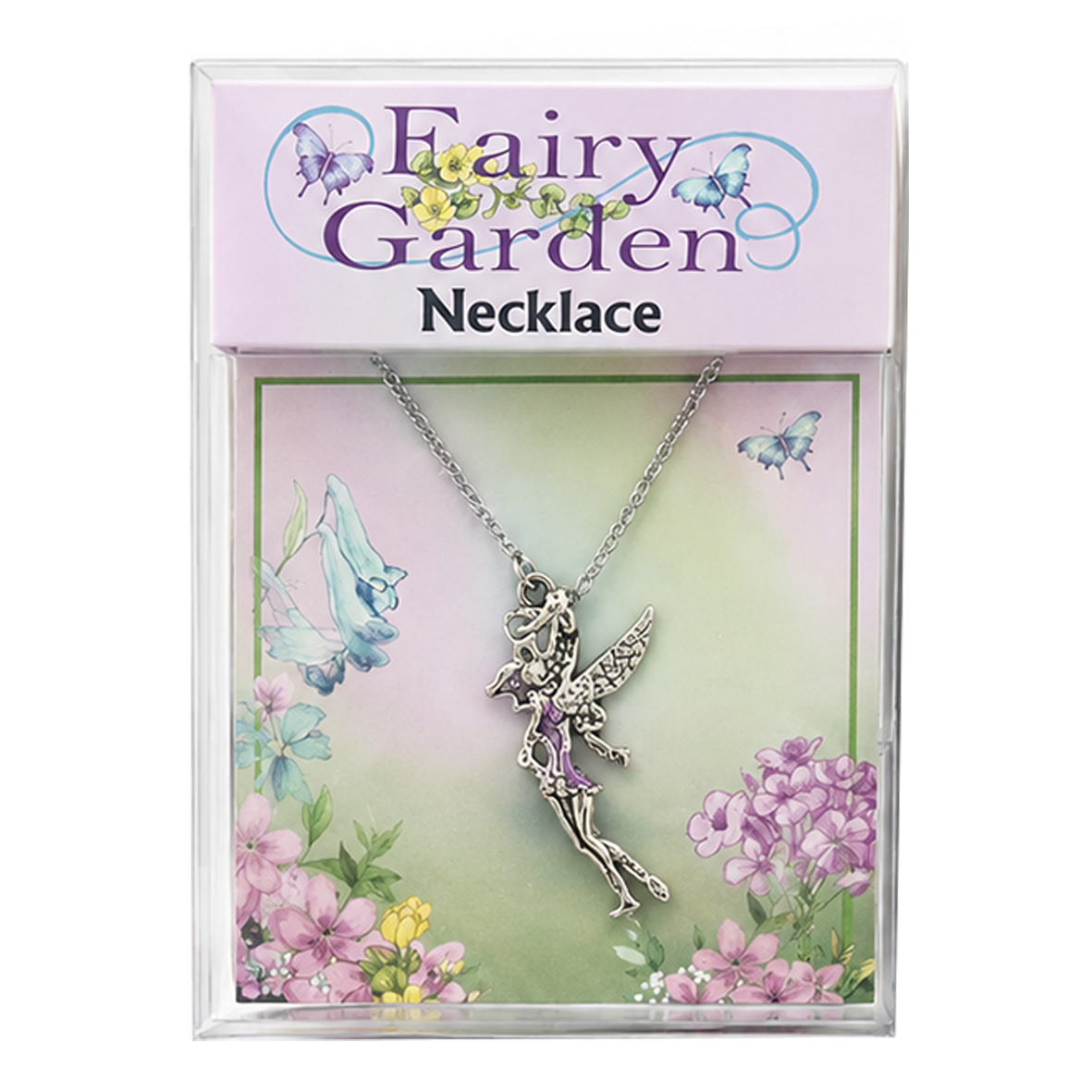 Fairy Garden Necklace with Diamantes in Display Box - Assorted Colours
