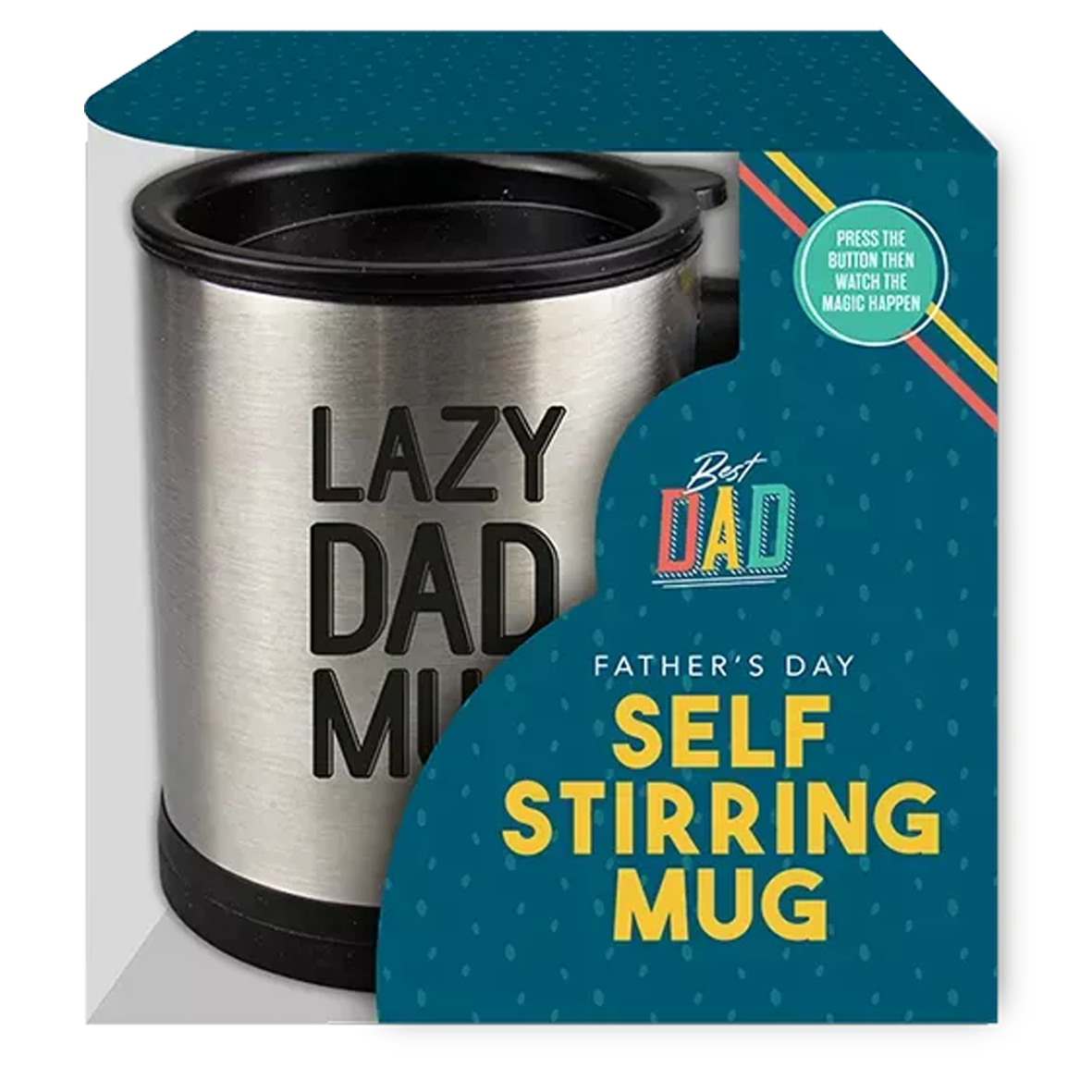 Lazy Dad Self Stirring Mug - Great Fathers Day Gift!