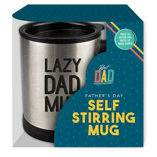 Lazy Dad Self Stirring Mug - Great Fathers Day Gift!