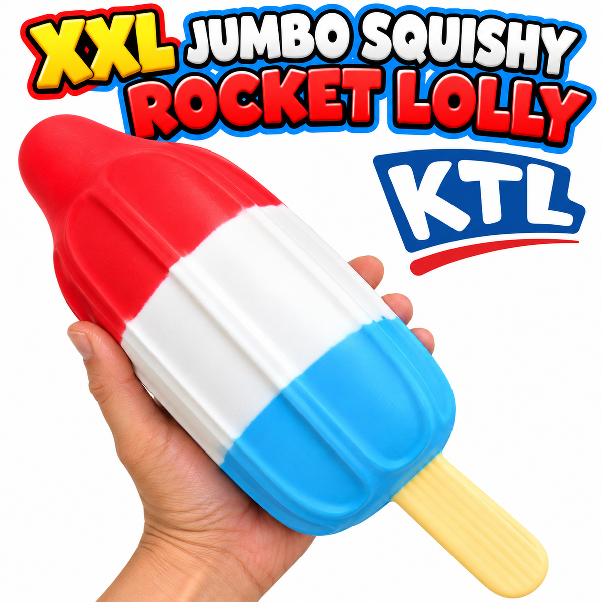 XXL Jumbo Squishy Rocket Lolly KTL Fidget Squish Sensory AMSR Toy