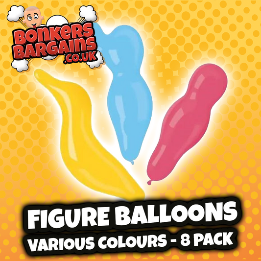 Figure Balloons - 8 Piece Party Pack Assorted Colours 18671 (Large Letter Rate)P