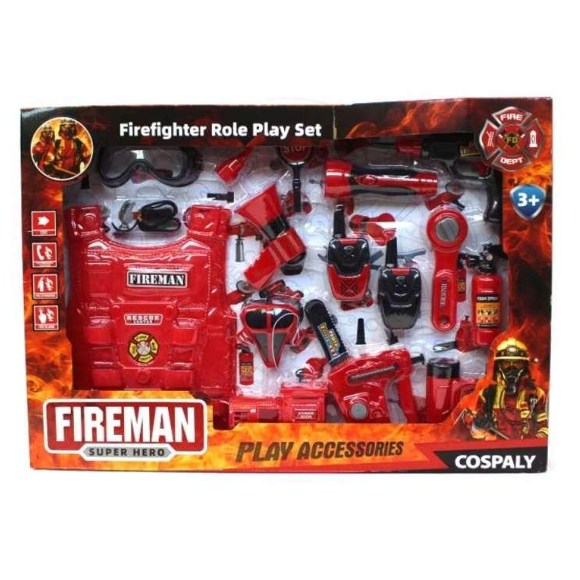 Fire Fighting Complete Pretend Play Set – Bonkers Bargains